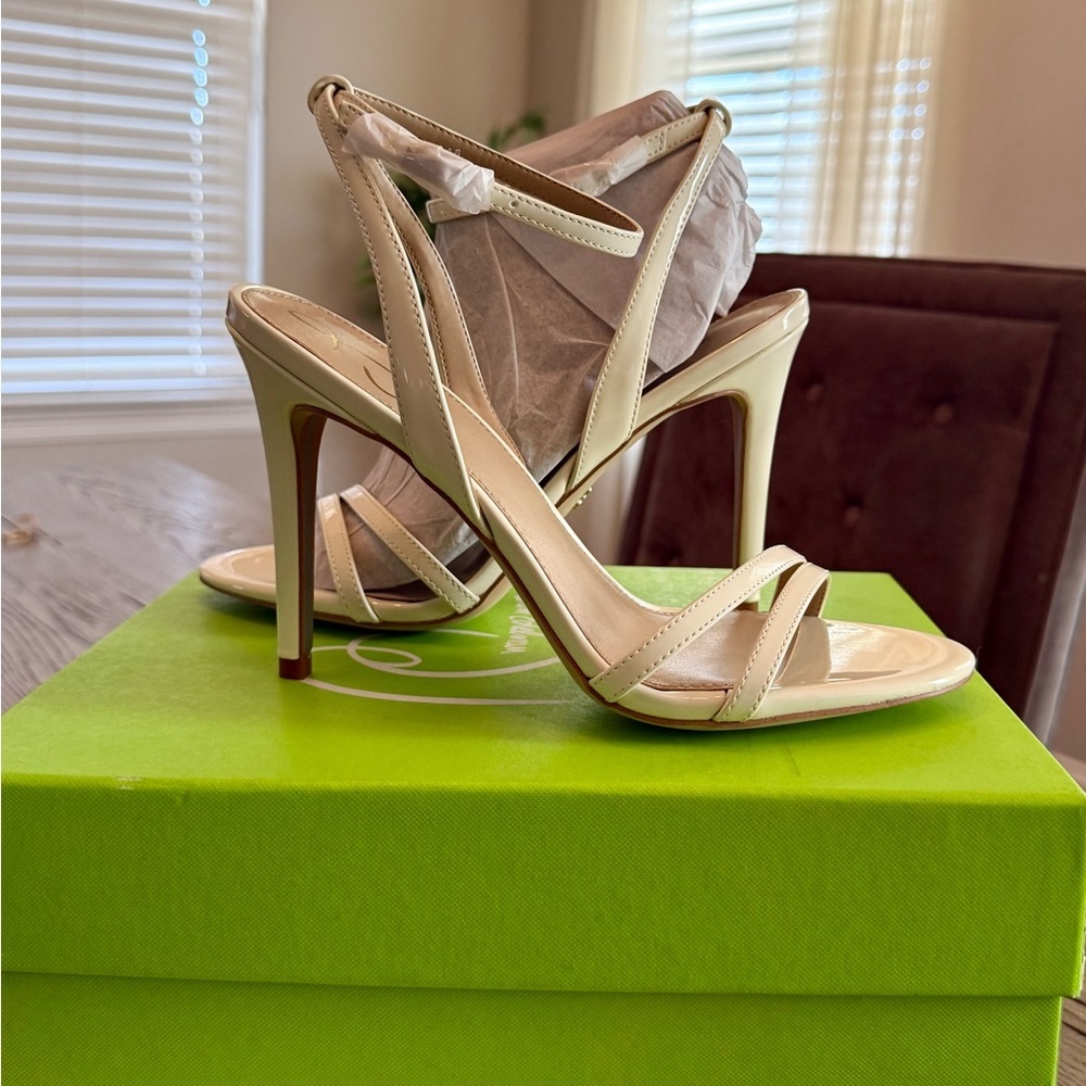 🚨🔻Sam Edelman Women’s Gemmie Ankle Strap Heels | Sz. 8.5M | Porcelain ~ NWB